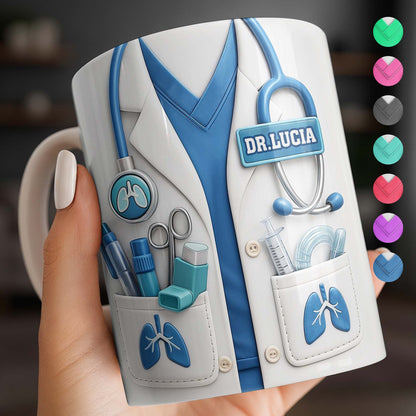The Perfect Gift for Healthcare Heroes Featuring Medical Instruments - Personalized Custom Coffee Mug - DOC090_MG