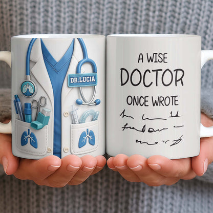 The Perfect Gift for Healthcare Heroes Featuring Medical Instruments - Personalized Custom Coffee Mug - DOC090_MG