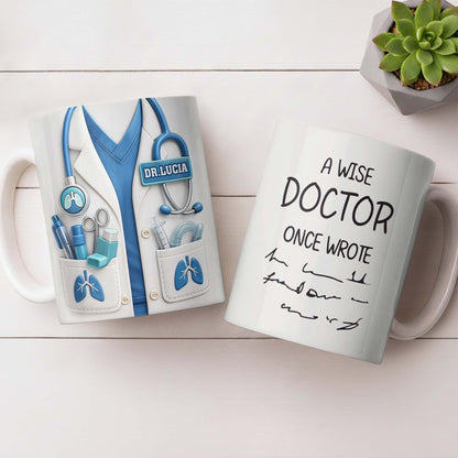 The Perfect Gift for Healthcare Heroes Featuring Medical Instruments - Personalized Custom Coffee Mug - DOC090_MG