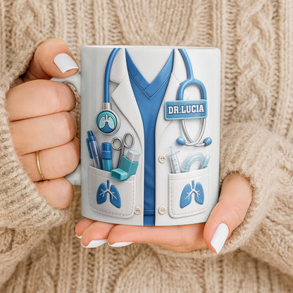 The Perfect Gift for Healthcare Heroes Featuring Medical Instruments - Personalized Custom Coffee Mug - DOC090_MG