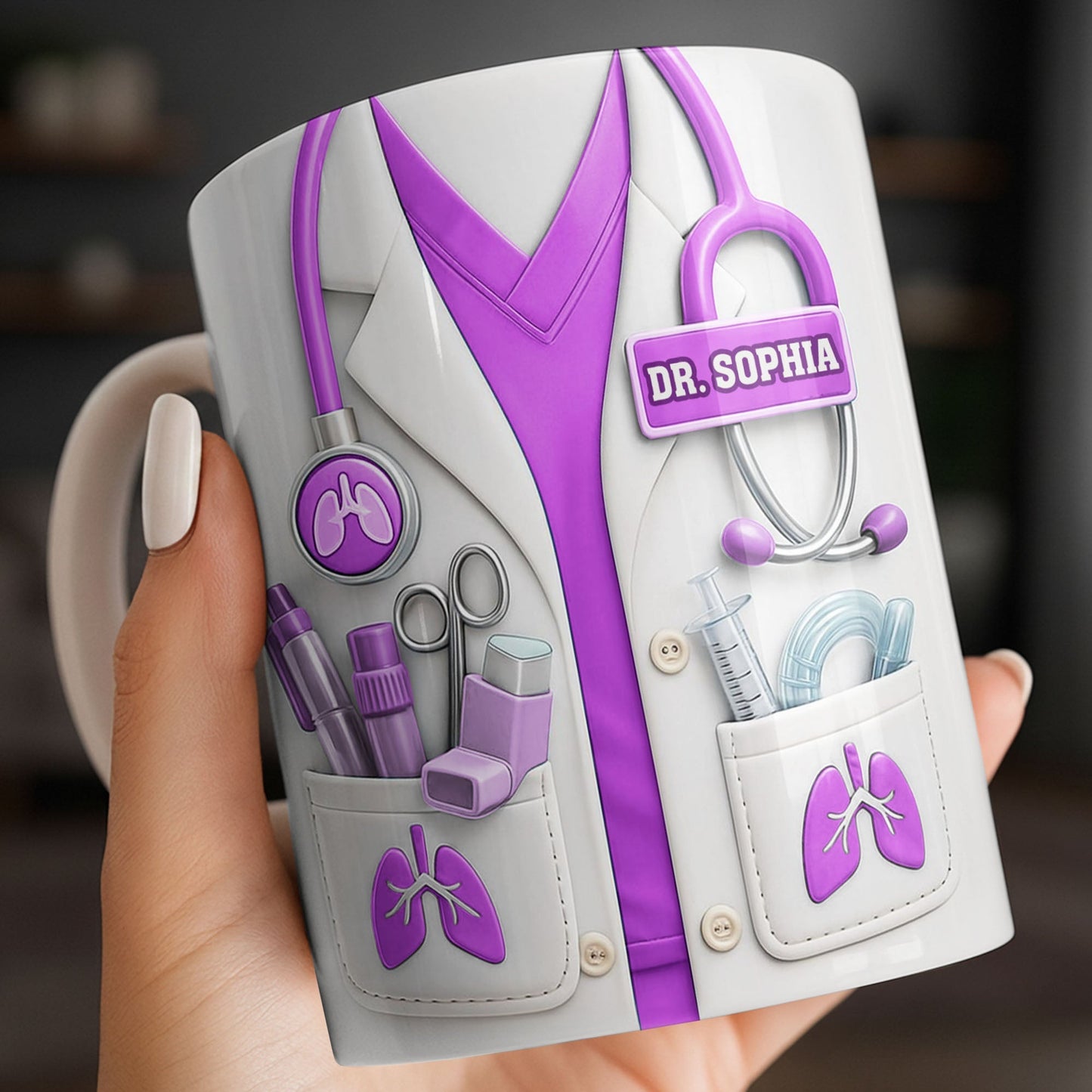 This Is What An Awesome Doctor Looks Like Stethoscope Mug - Personalized Custom Coffee Mug - DOC091_MG