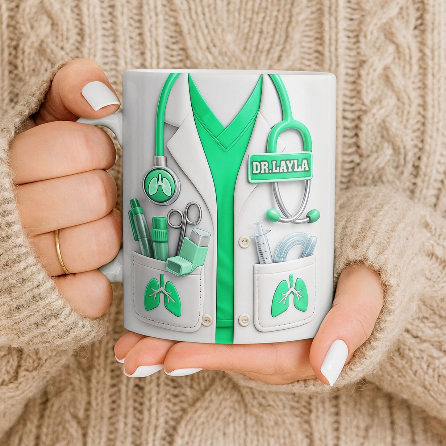This Is What An Awesome Doctor Looks Like Stethoscope Mug - Personalized Custom Coffee Mug - DOC091_MG