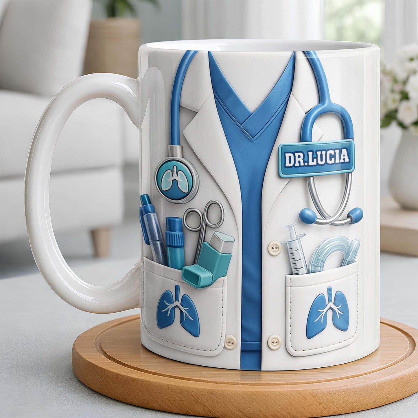 Doctor Nutritional Facts Dedicated Healthcare Hero - Personalized Custom Coffee Mug - DOC092_MG