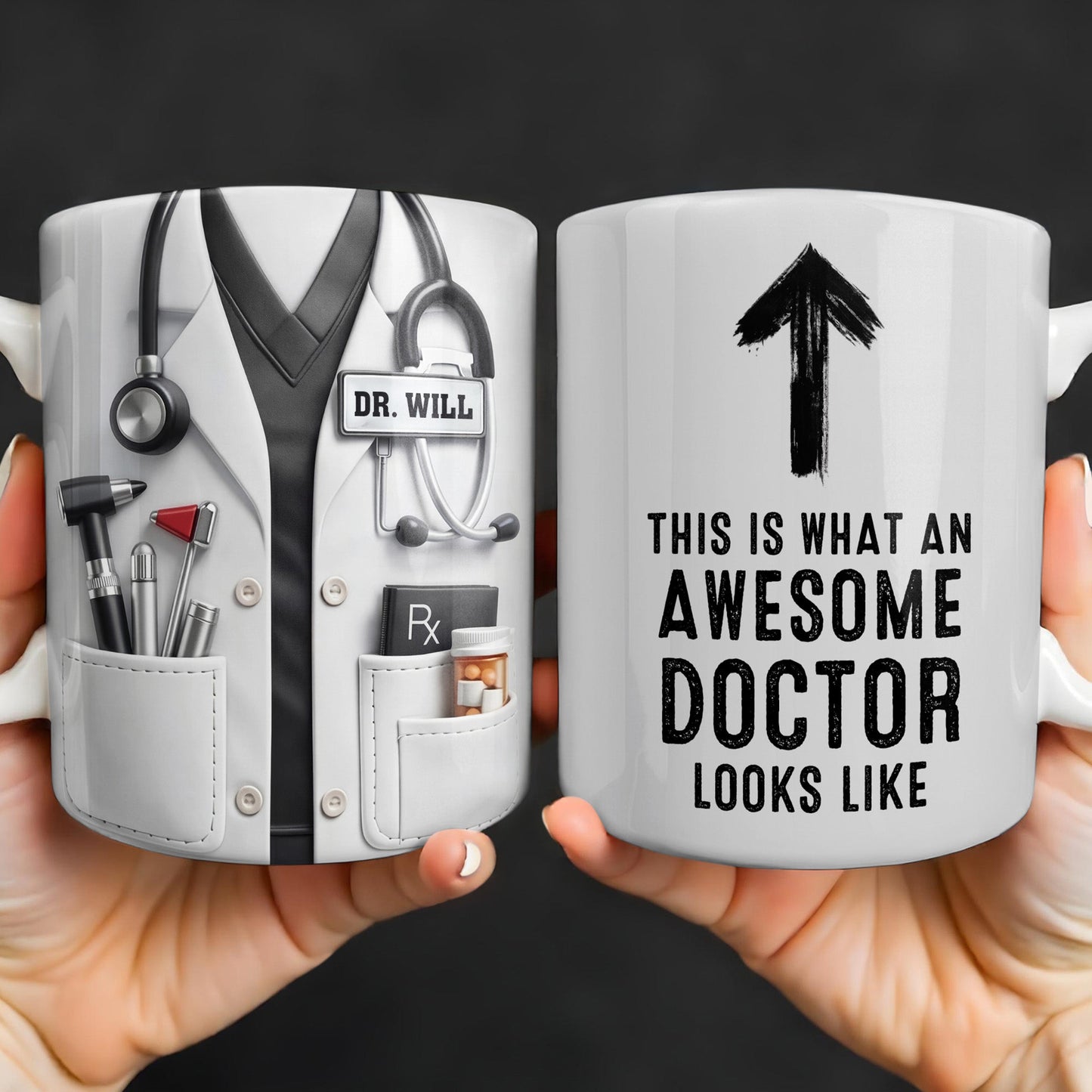 This Is What An Awesome Doctor Looks Like Stethoscope Design - Personalized Custom Coffee Mug - DOC097_MG