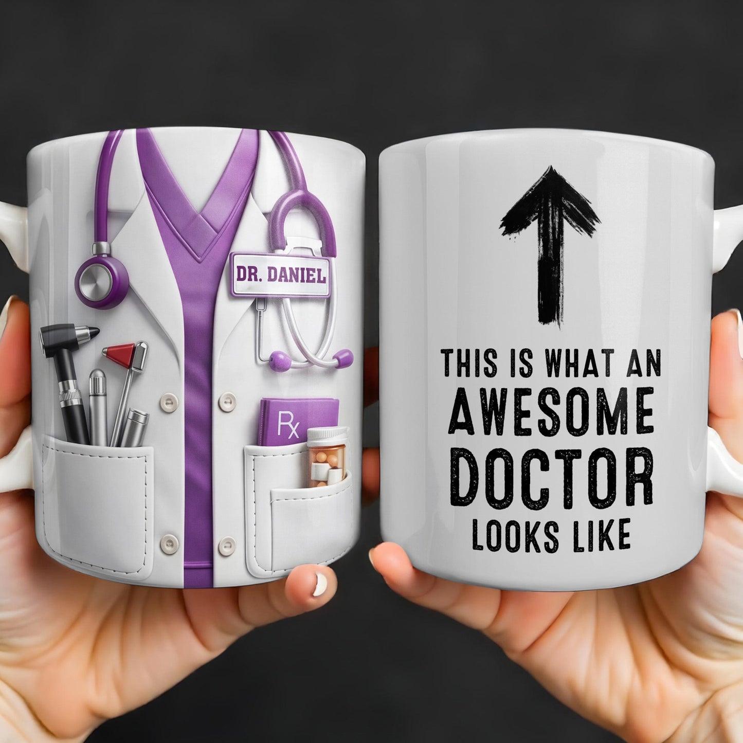 This Is What An Awesome Doctor Looks Like Stethoscope Design - Personalized Custom Coffee Mug - DOC097_MG