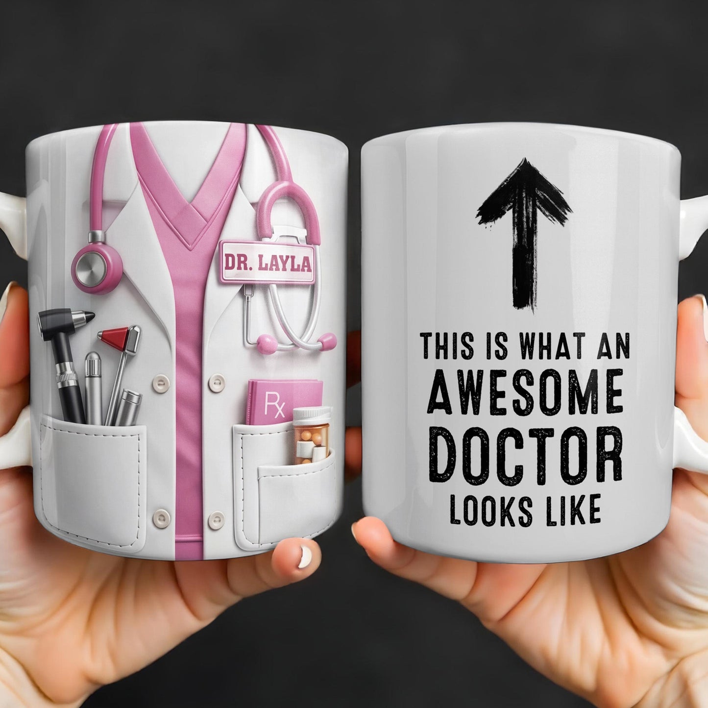 This Is What An Awesome Doctor Looks Like Stethoscope Design - Personalized Custom Coffee Mug - DOC097_MG