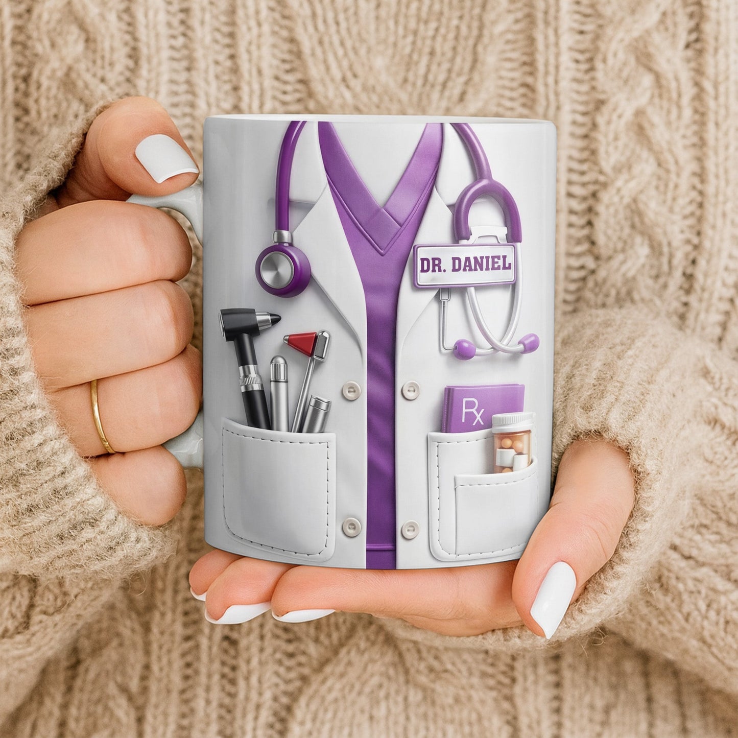 This Is What An Awesome Doctor Looks Like Stethoscope Design - Personalized Custom Coffee Mug - DOC097_MG