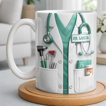 Well I'm A Doctor So Let's Assume I'm Right, Medical Scrubs and Stethoscope - Personalized Custom Coffee Mug - DOC098_MG