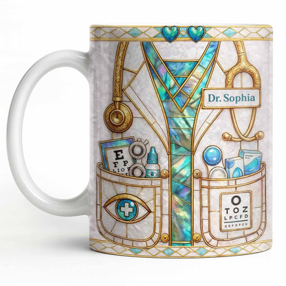 Celebrate Healthcare Professional With Medical Instruments - Personalized Custom Coffee Mug - DOC101_MG