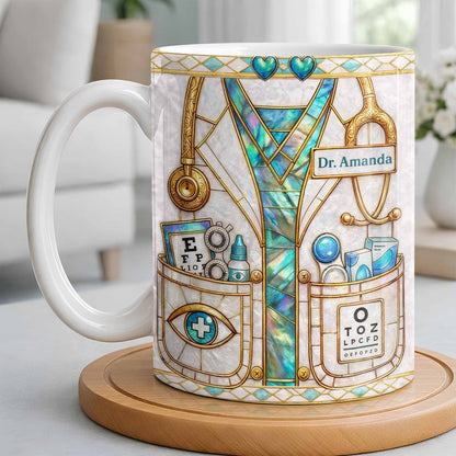 Celebrate Healthcare Professional With Medical Instruments - Personalized Custom Coffee Mug - DOC101_MG