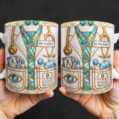 Celebrate Healthcare Professional With Medical Instruments - Personalized Custom Coffee Mug - DOC101_MG