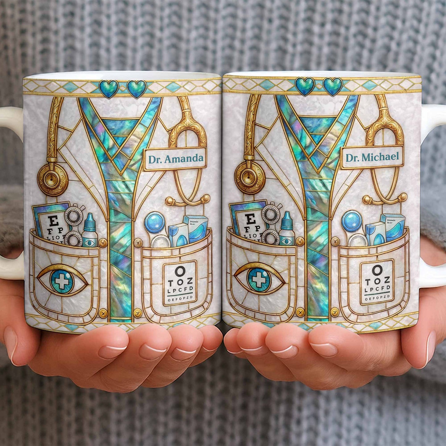 Celebrate Healthcare Professional With Medical Instruments - Personalized Custom Coffee Mug - DOC101_MG