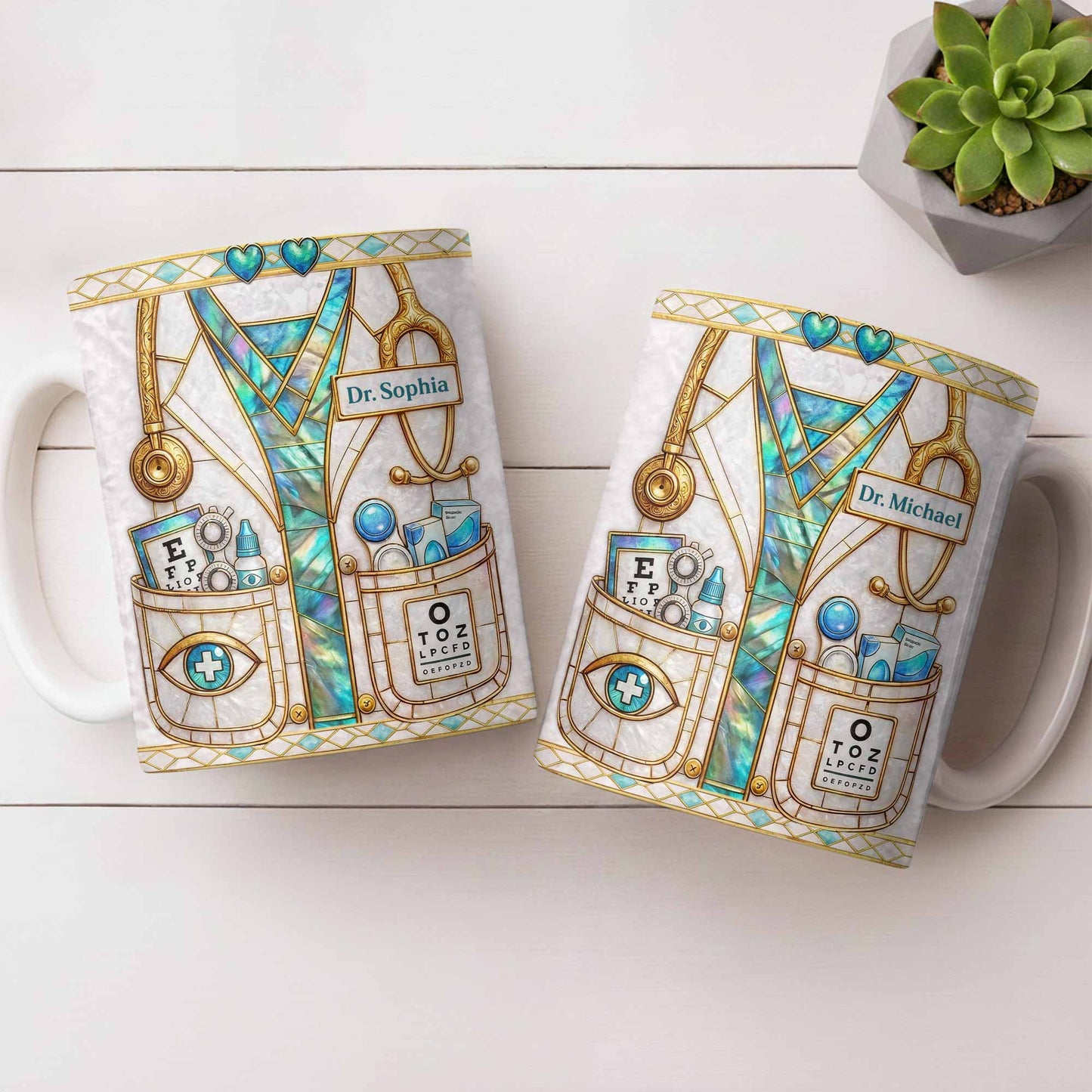 Celebrate Healthcare Professional With Medical Instruments - Personalized Custom Coffee Mug - DOC101_MG