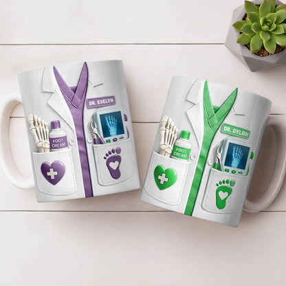 Dr. Lucia Foot Cream Doctor's Coat Mug - Personalized Custom Coffee Mug - DOC102_MG
