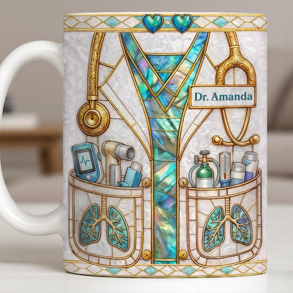 Inspired By Our Medical Heroes, Stethoscope and Medical Tools Design - Personalized Custom Coffee Mug - DOC103_MG