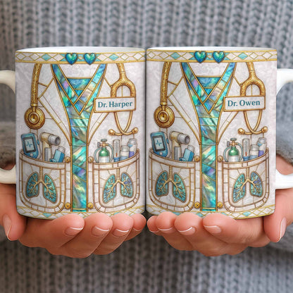 Inspired By Our Medical Heroes, Stethoscope and Medical Tools Design - Personalized Custom Coffee Mug - DOC103_MG