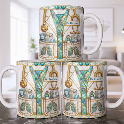 Inspired By Our Medical Heroes, Stethoscope and Medical Tools Design - Personalized Custom Coffee Mug - DOC103_MG