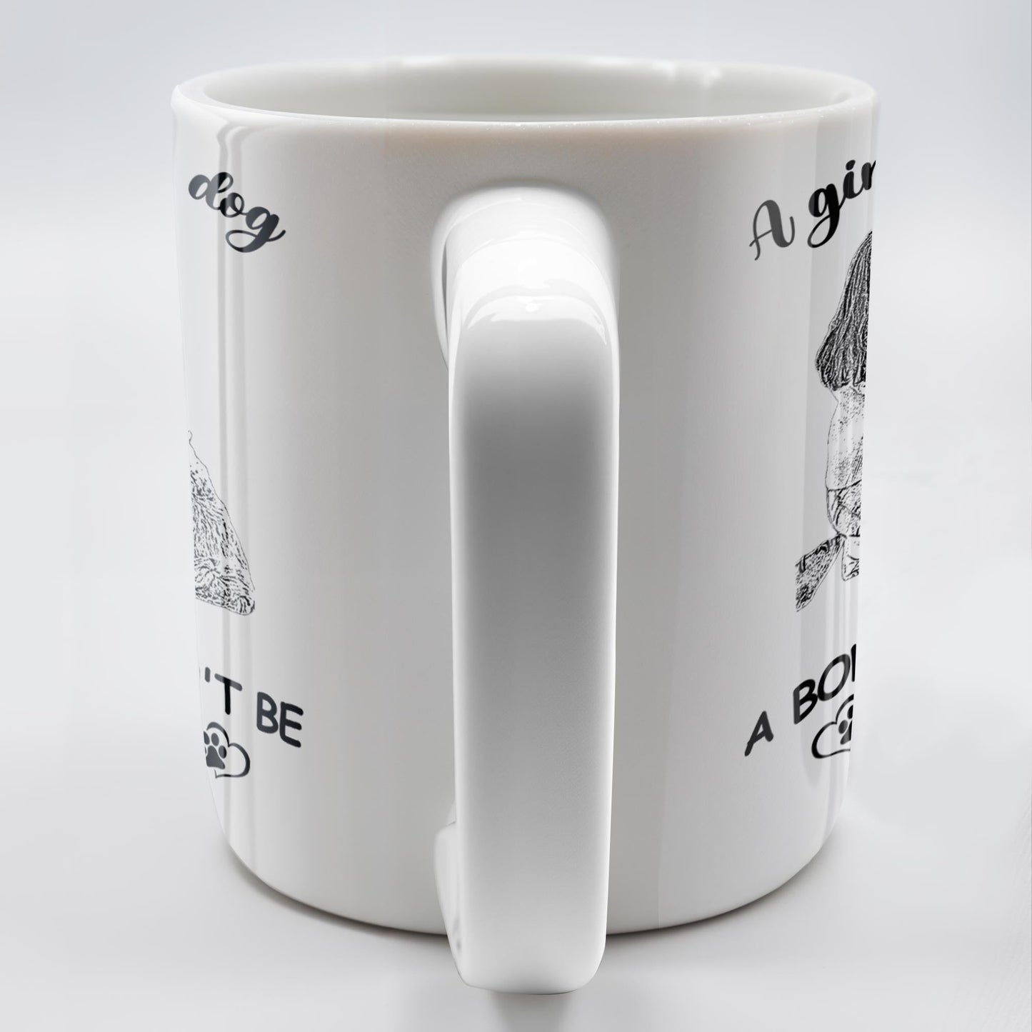 Girl And Dog Bond That Can't Be Broken - Personalized Custom Coffee Mug - DOG018_MG
