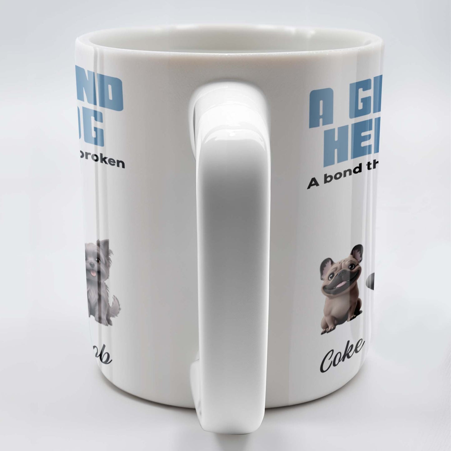 A Girl And Her Dog A Bond That Can't Be Broken, Girl and Dogs - Personalized Custom Coffee Mug - DOG025_MG