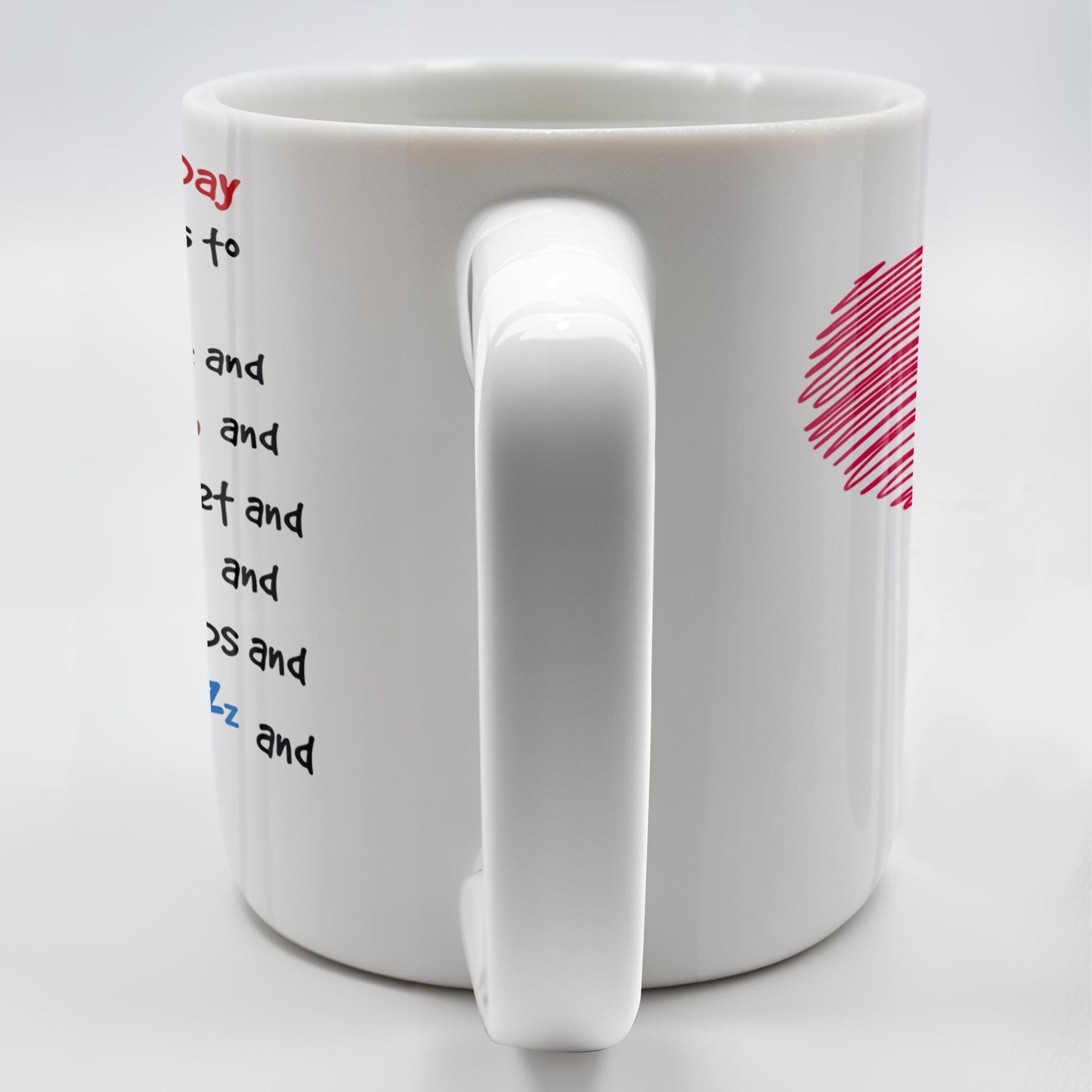 Happy Mother's Day To The One Who Gets To Feed Me And Walk With Me, Dog And Heart - Personalized Custom Coffee Mug - DOG035_MG