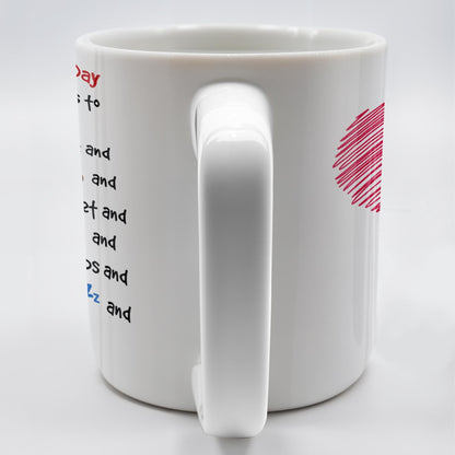 Happy Mother's Day To The One Who Gets To Feed Me And Walk With Me, Dog And Heart - Personalized Custom Coffee Mug - DOG035_MG