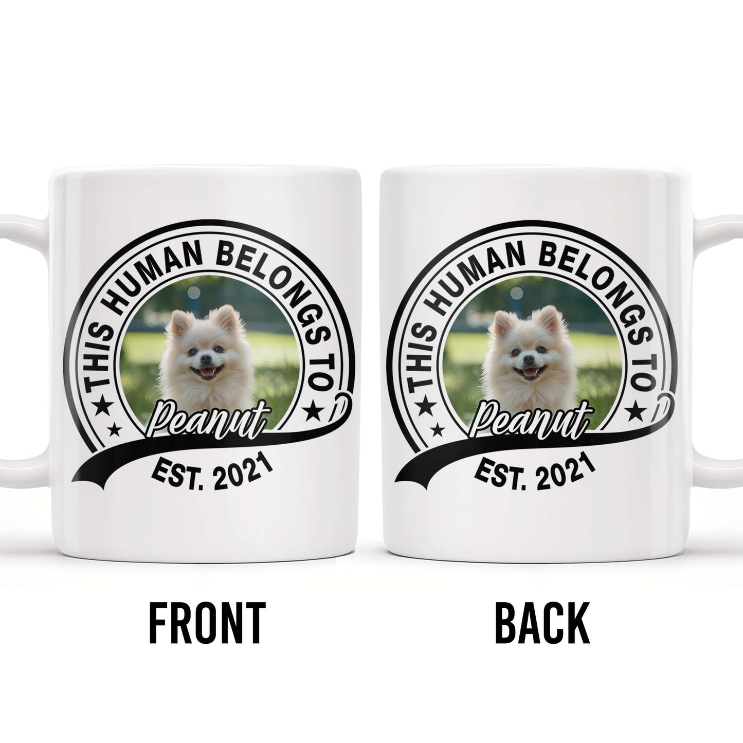 This Human Belongs To Customizable Pet - Personalized Custom Coffee Mug - DOG040_MG