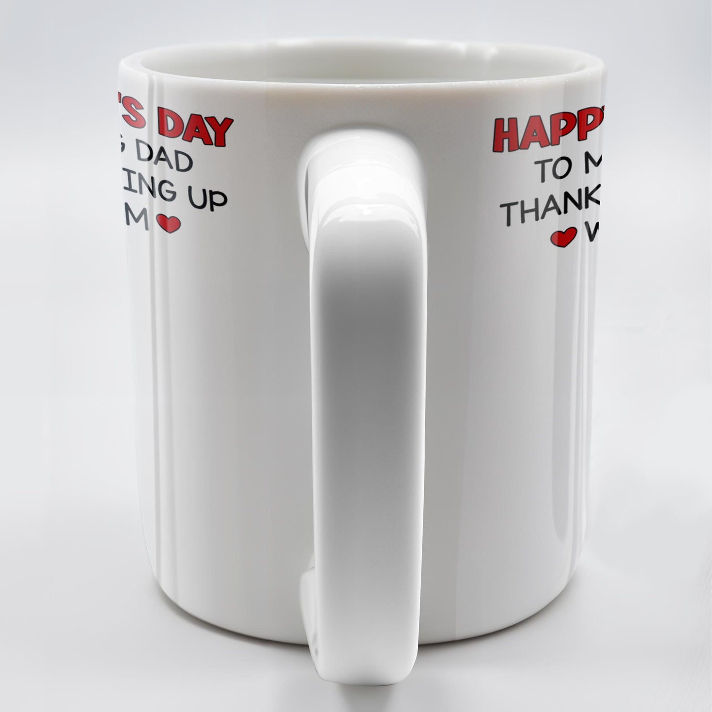 Happy Father's Day To My Amazing Dad Thanks For Putting Up With My Mom, Dog - Personalized Custom Coffee Mug - DOG041_MG