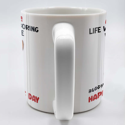 Admit It! Life Would Be Boring Without Me, Happy Father's Day, Dog - Personalized Custom Coffee Mug - DOG042_MG