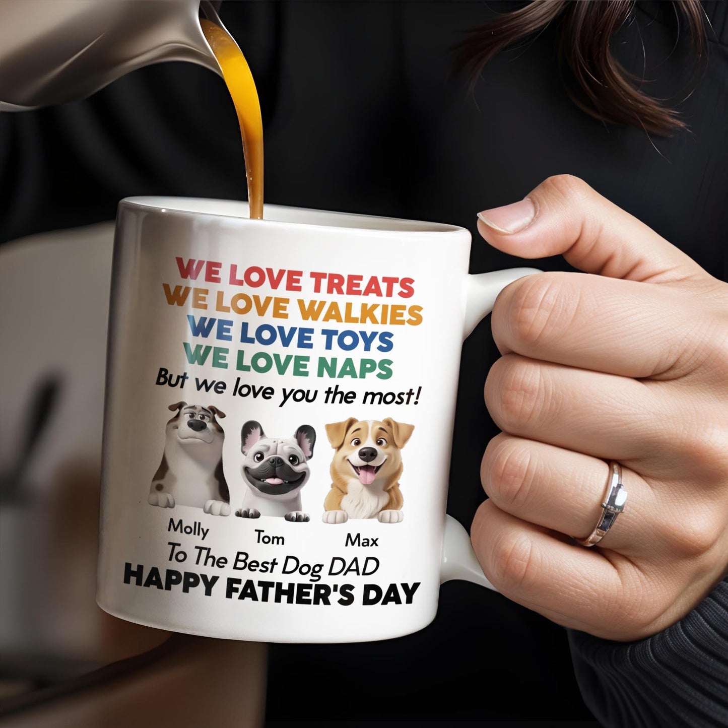We Love Treats We Love Walkies, Dogs - Personalized Custom Coffee Mug - DOG046_MG