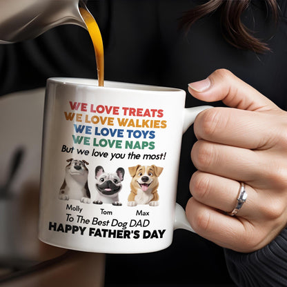 We Love Treats We Love Walkies, Dogs - Personalized Custom Coffee Mug - DOG046_MG