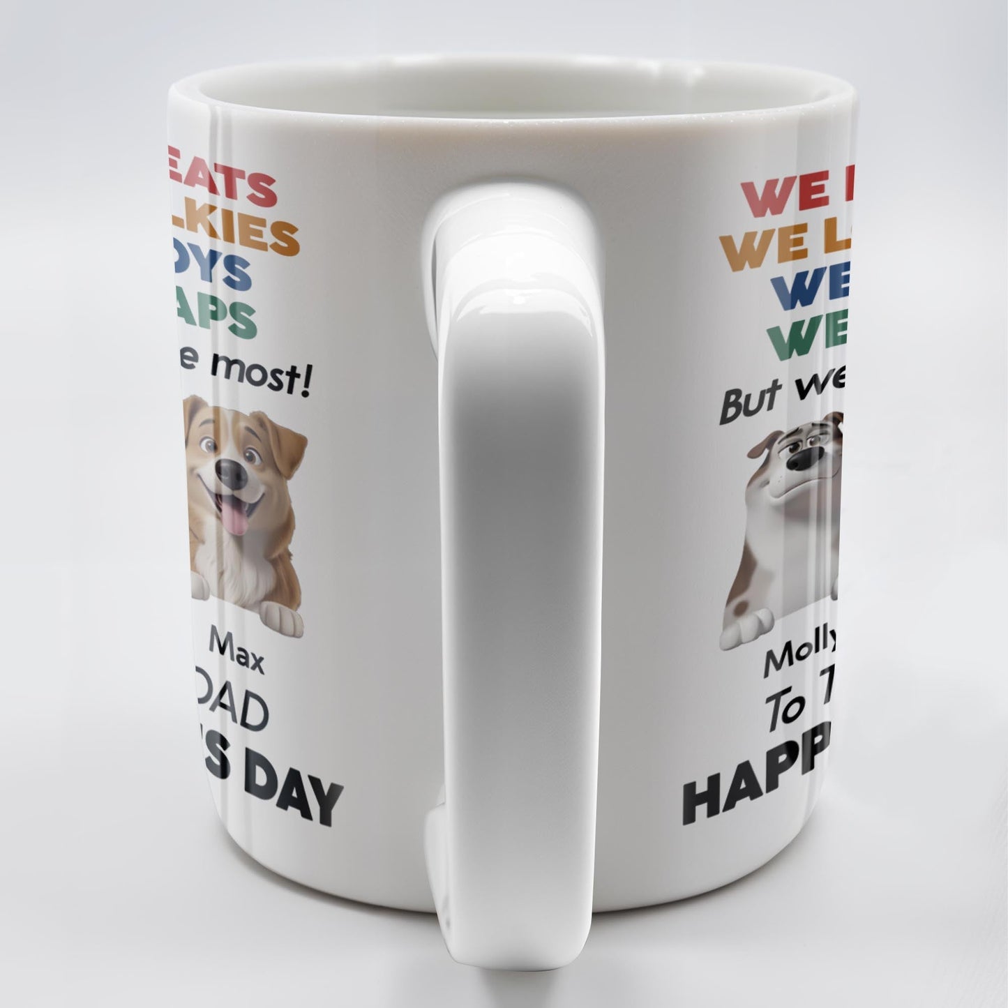 We Love Treats We Love Walkies, Dogs - Personalized Custom Coffee Mug - DOG046_MG