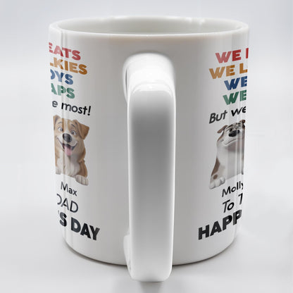 We Love Treats We Love Walkies, Dogs - Personalized Custom Coffee Mug - DOG046_MG
