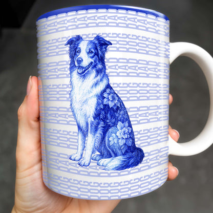 A Connection That Lasts Forever With Dog And Flowers - Personalized Custom Coffee Mug - DOG057_MG