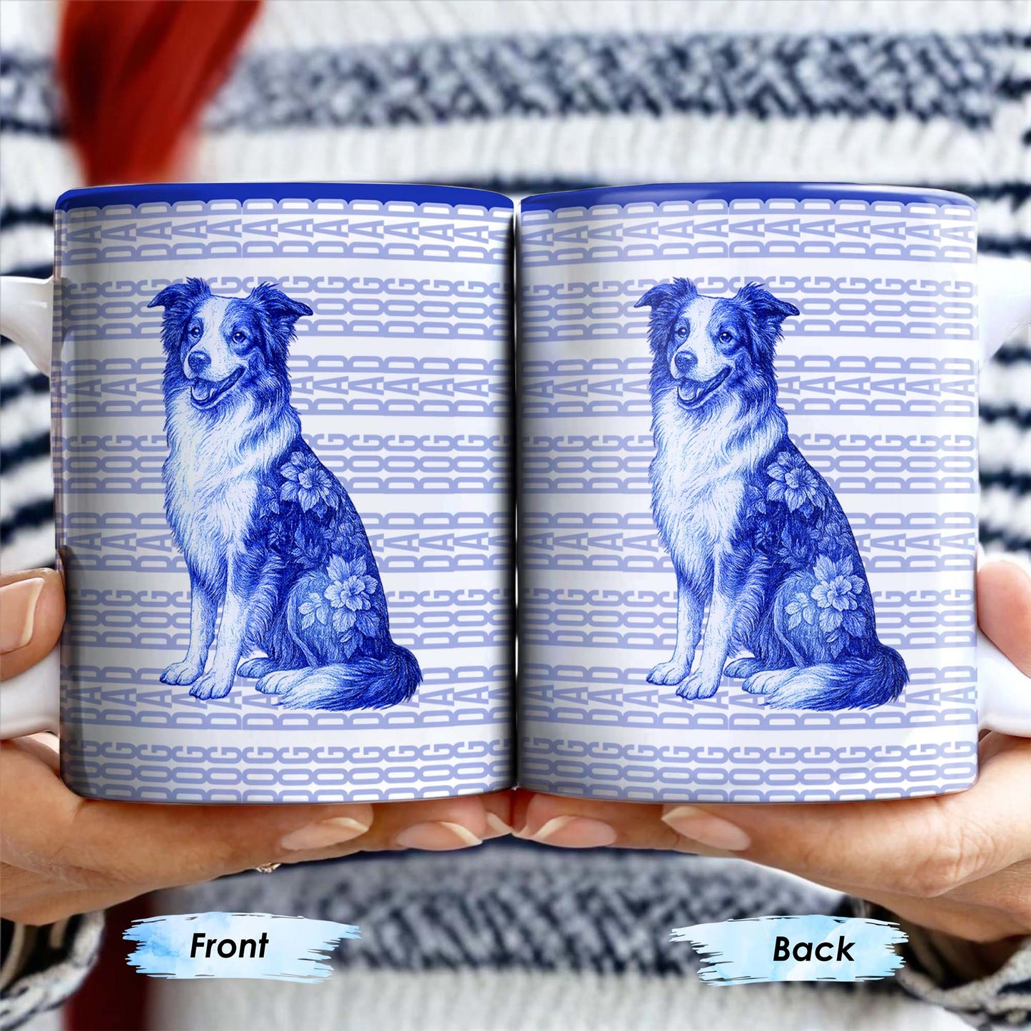 A Connection That Lasts Forever With Dog And Flowers - Personalized Custom Coffee Mug - DOG057_MG