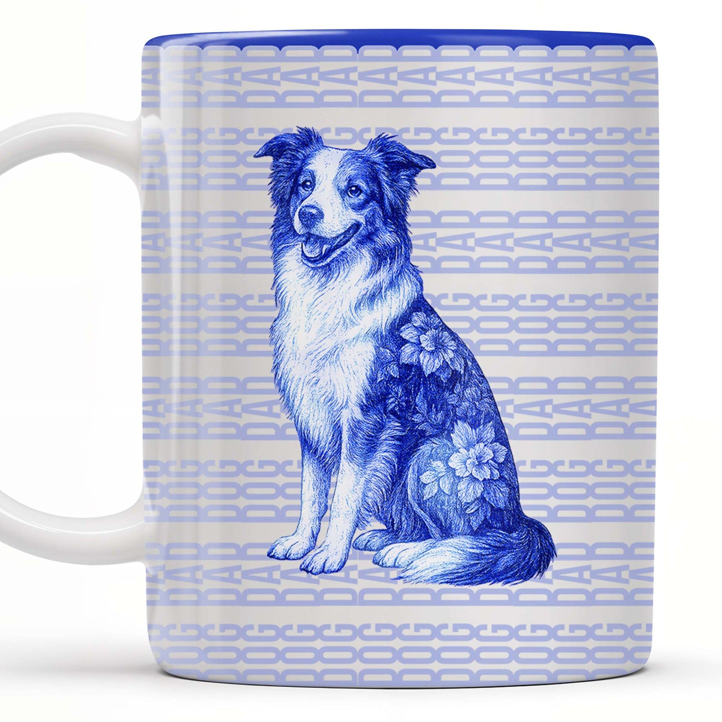 A Connection That Lasts Forever With Dog And Flowers - Personalized Custom Coffee Mug - DOG057_MG
