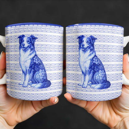 A Connection That Lasts Forever With Dog And Flowers - Personalized Custom Coffee Mug - DOG057_MG