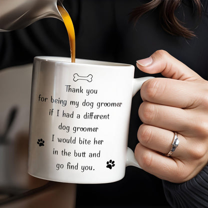 Best Groomer Ever, Paws And Bone Design - Personalized Custom Coffee Mug - DOG068_MG