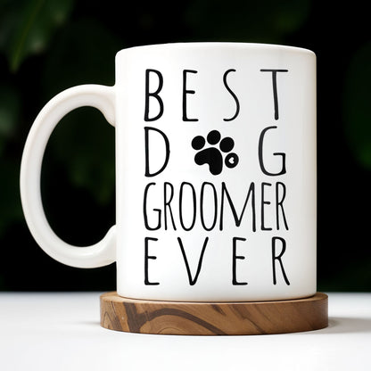 Best Groomer Ever, Paws And Bone Design - Personalized Custom Coffee Mug - DOG068_MG