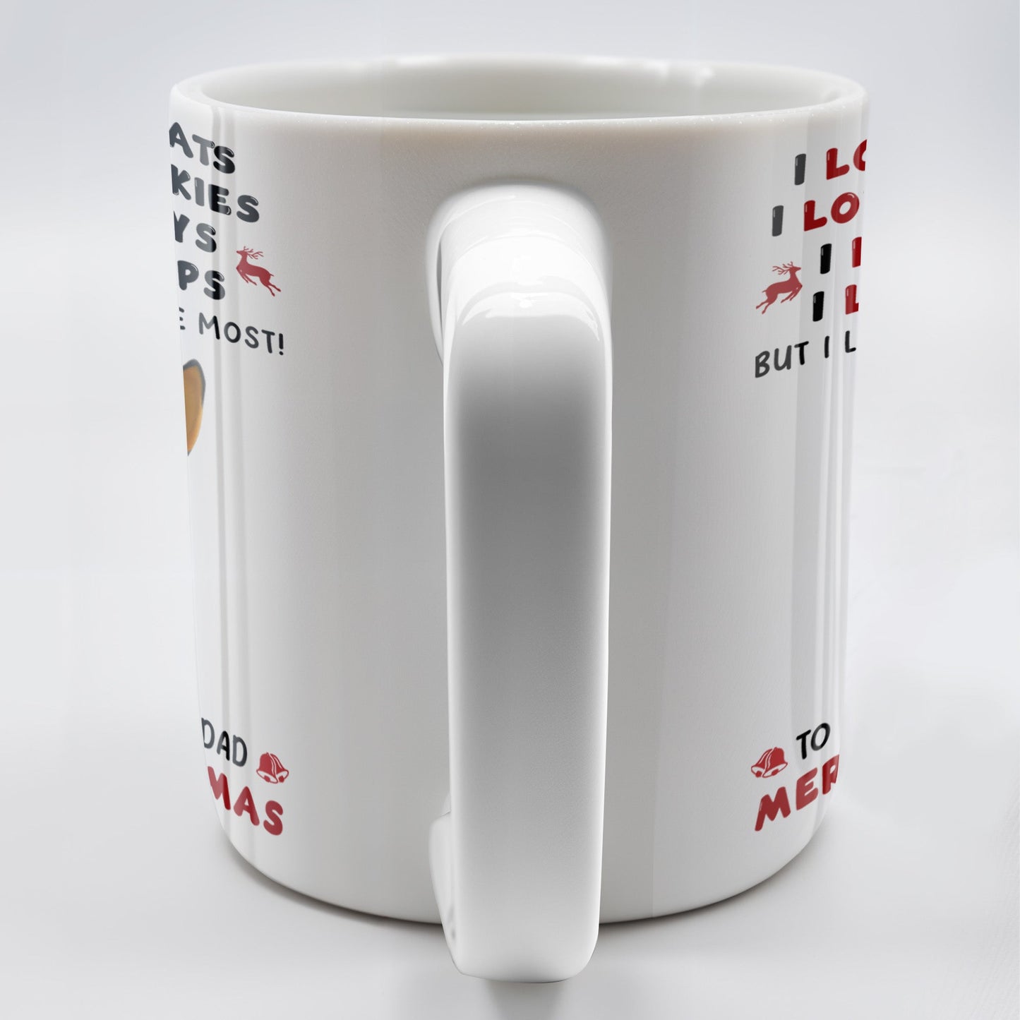 I Love Treats I Love Walkies I Love Toys I Love Naps Merry Christmas - Personalized Custom Coffee Mug - DOG073_MG