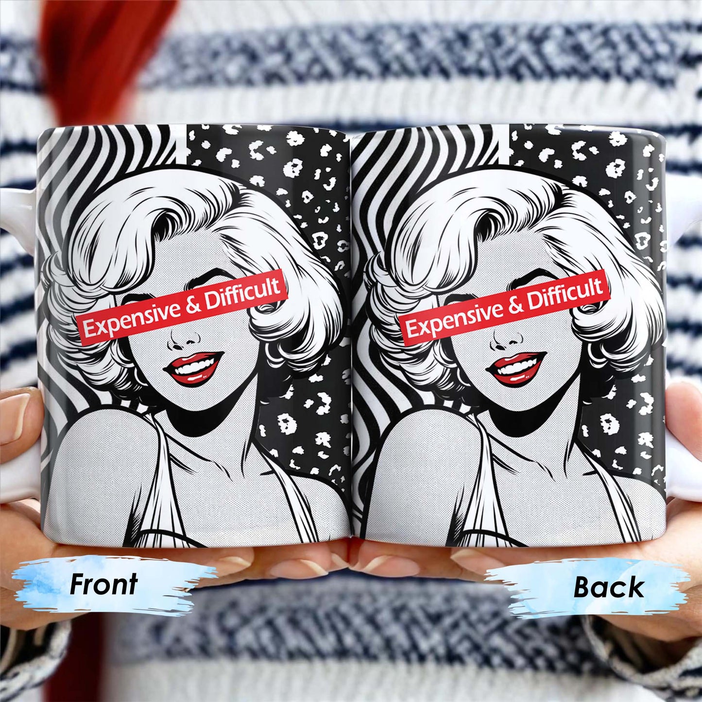 Expensive & Difficult Pop Art Style Mug - Personalized Custom Coffee Mug - DTG006_MG