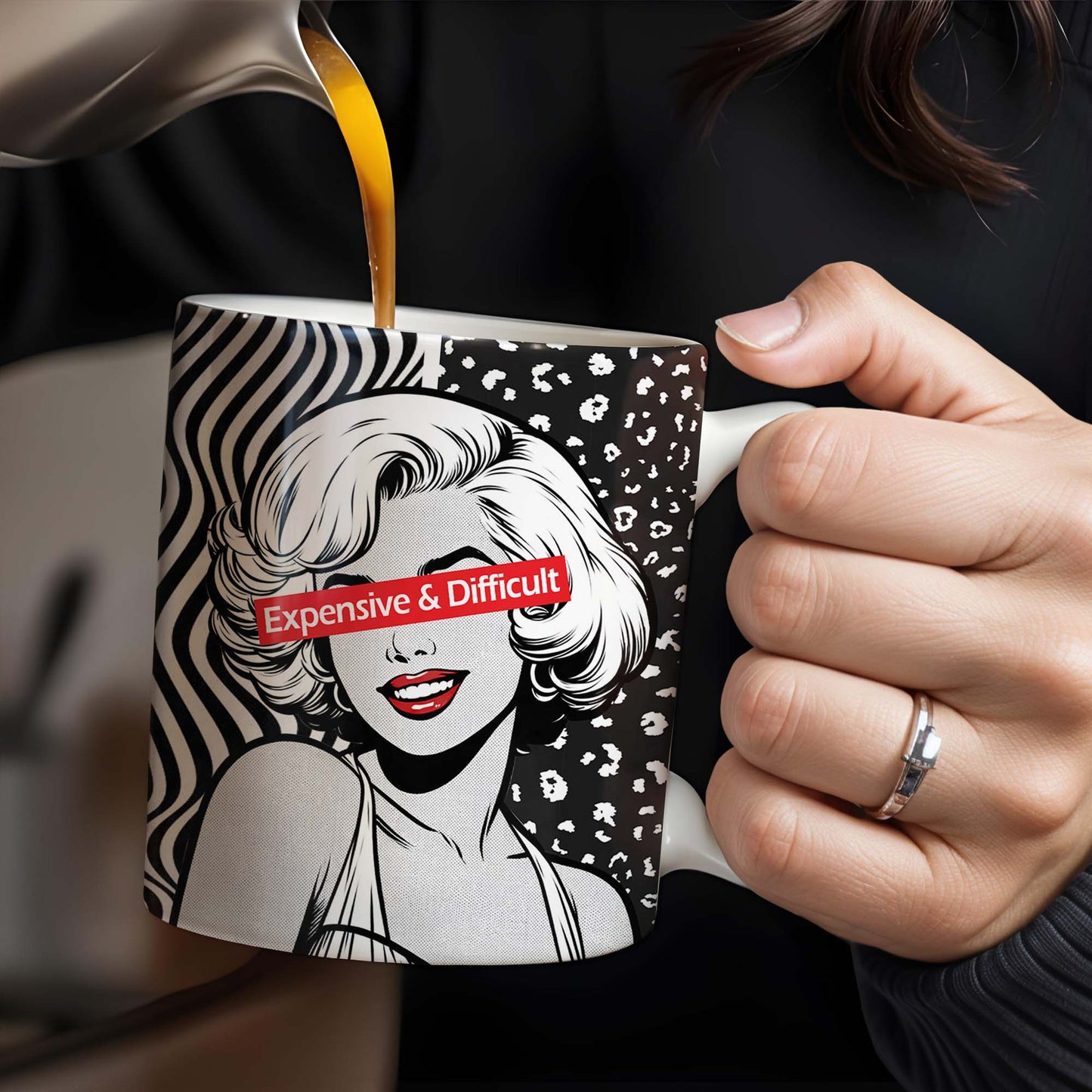 Expensive & Difficult Pop Art Style Mug - Personalized Custom Coffee Mug - DTG006_MG