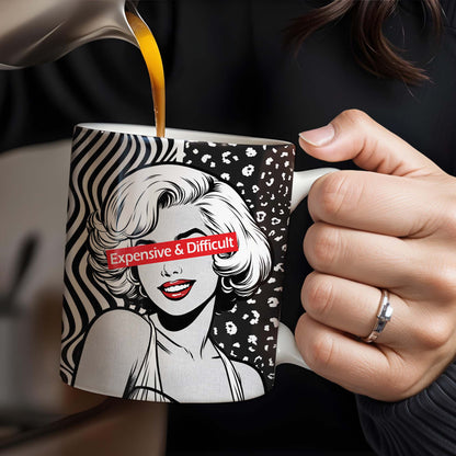 Expensive & Difficult Pop Art Style Mug - Personalized Custom Coffee Mug - DTG006_MG