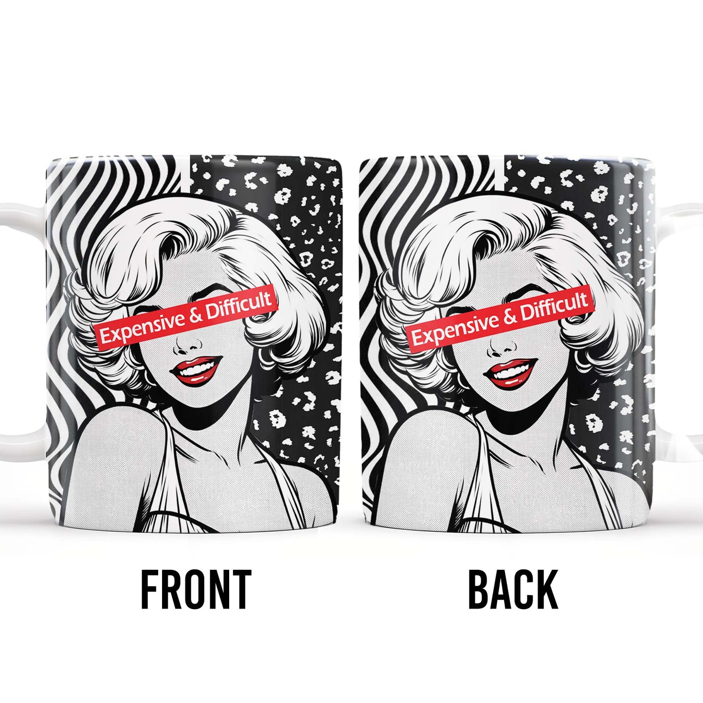 Expensive & Difficult Pop Art Style Mug - Personalized Custom Coffee Mug - DTG006_MG