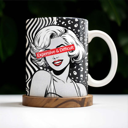 Expensive & Difficult Pop Art Style Mug - Personalized Custom Coffee Mug - DTG006_MG