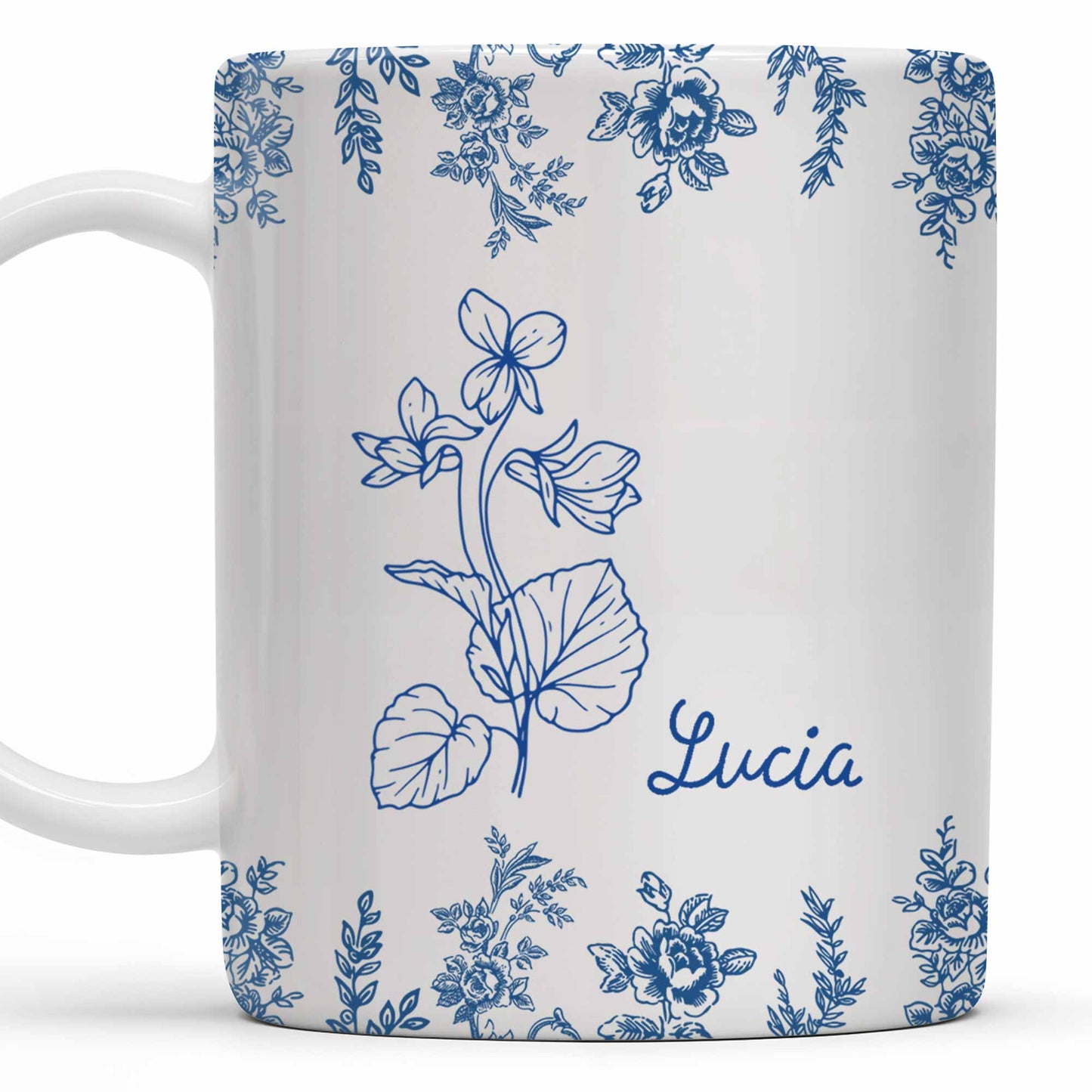 Personalize This Floral Coffee Mug - Personalized Custom Coffee Mug - DTG033_MG