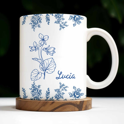 Personalize This Floral Coffee Mug - Personalized Custom Coffee Mug - DTG033_MG