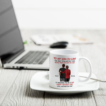 To My Son-In-Law From Mother-In-Law Happy Father's Day Personalized Mug