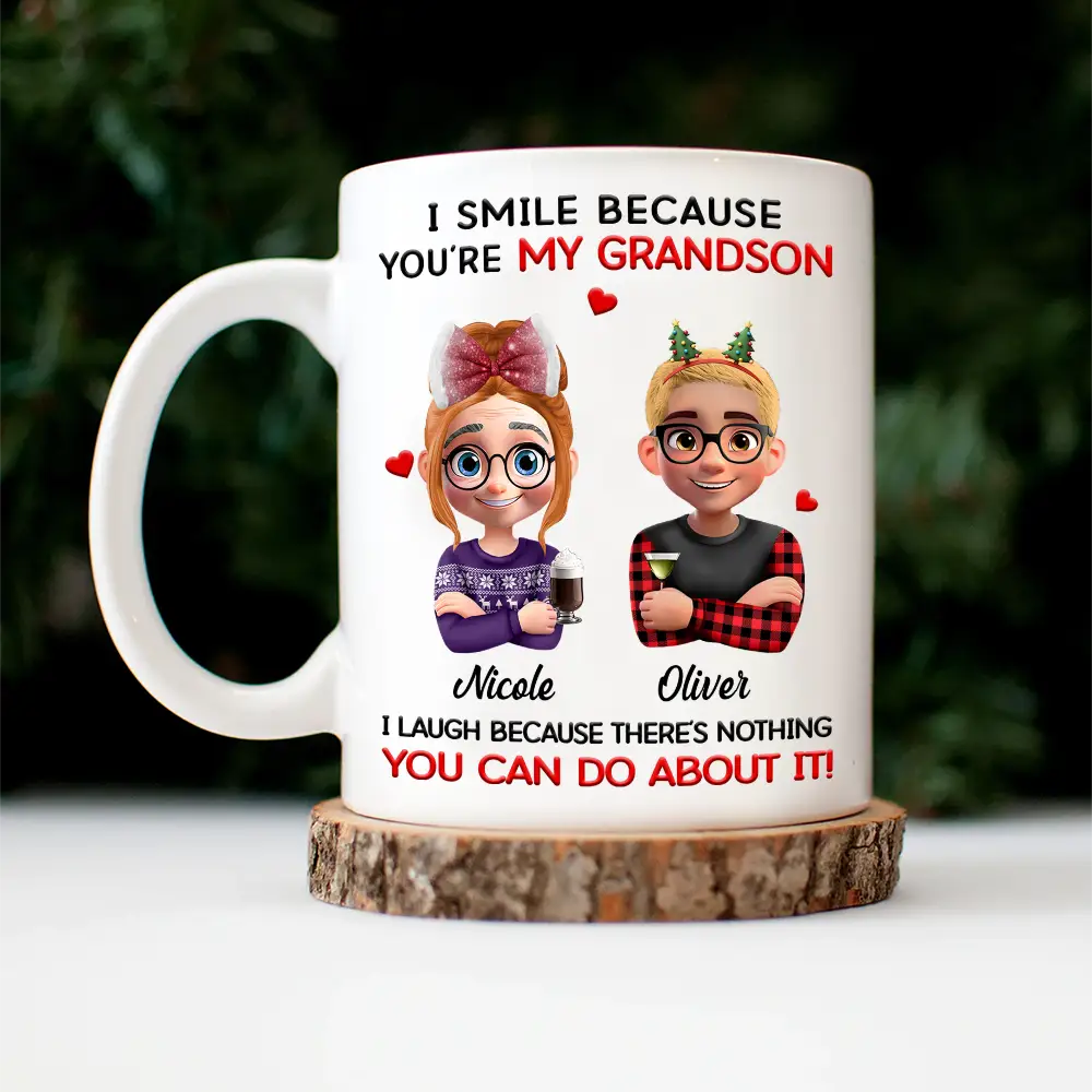Dad Daughter I Laugh Because There's Nothing You Can Do About It - Personalized Mug