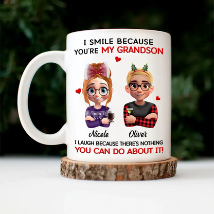 Dad Daughter I Laugh Because There's Nothing You Can Do About It - Personalized Mug