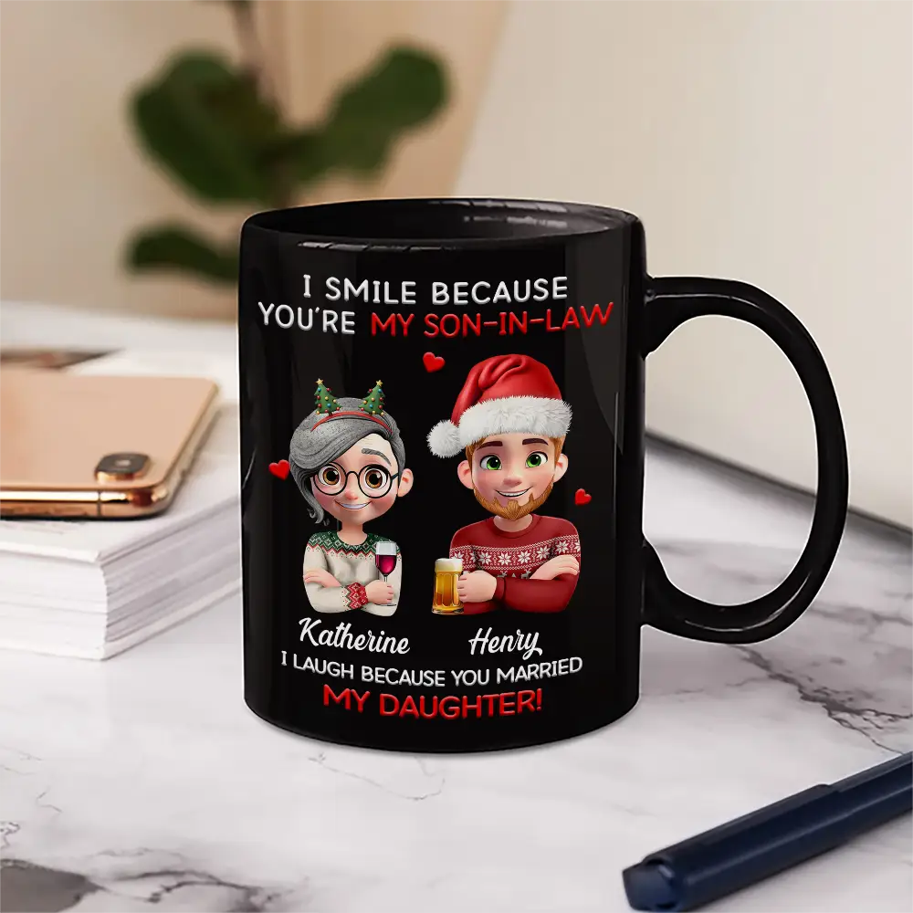 Dad Daughter I Laugh Because There's Nothing You Can Do About It - Personalized Mug